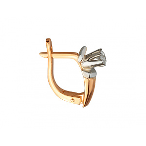 Золоті сережки з діамантами (01-200740118) фотографія