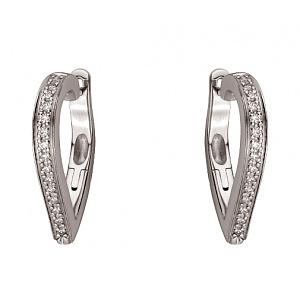 Золоті сережки з діамантами (01-200755418) фотографія