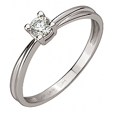 Золотое кольцо с бриллиантом (01-200788518)