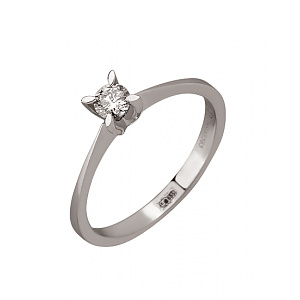 Золотое кольцо с бриллиантом (01-200838318) фотография