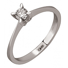 Золотое кольцо с бриллиантом (01-200838318)