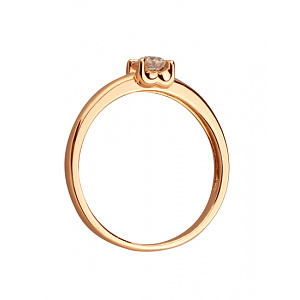 Золота каблучка з діамантом (01-200841818) фотографія