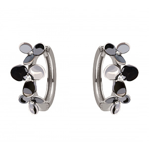 Золотые серьги с фианитами (11б_с-167) фотография