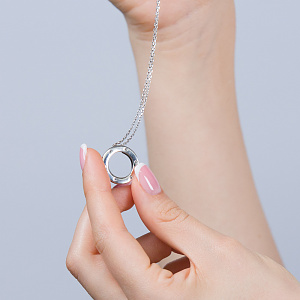 Золоте кольє з цирконієм куб. (3н140/01б) фотографія