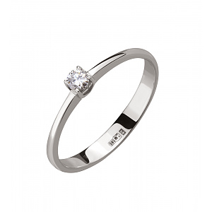 Золота каблучка з діамантом (2б_к-299) фотографія