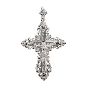 Золотой крестик с камнями Swarovski (2б_п-022) фотография