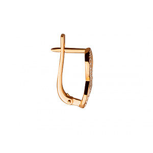 Золотые серьги с цирконием куб. (01-19246919) фотография