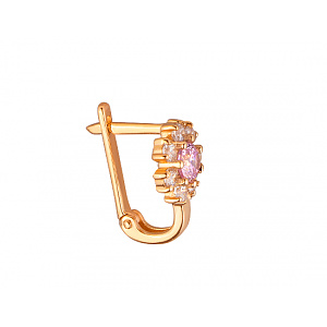 Золотые серьги с цирконием куб. (01-200072419) фотография