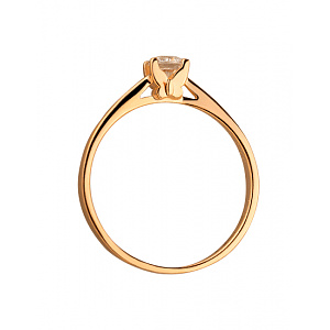 Золотое кольцо с цирконием куб. (01-200104719) фотография