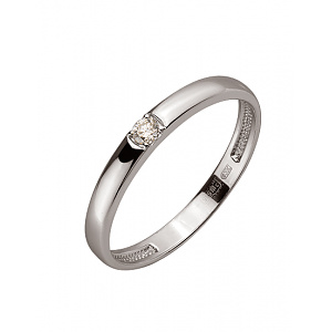 Золотое кольцо с бриллиантом (01-200258019) фотография