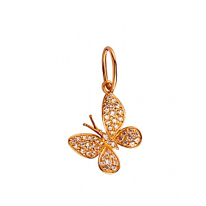 Золотий кулон з цирконієм куб. (01-200382819) фотографія