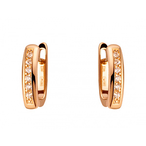 Золоті сережки з фіанітом (цирконієм куб.) (01-200388319) фотографія