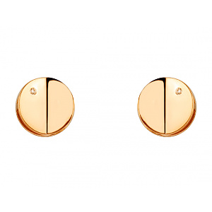 Золотые серьги с цирконием куб. (01-200468519) фотография