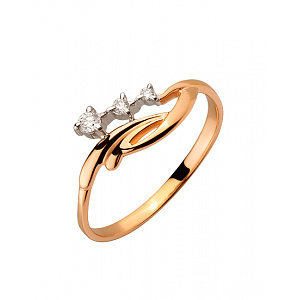 Золотое кольцо с бриллиантами (01-200559619) фотография