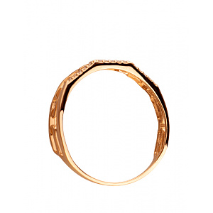 Золота каблучка з цирконієм куб. (01-200569619) фотографія