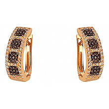 Золотые серьги с фианитом (цирконием куб.) (01-200761619)