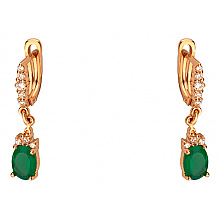 Золоті сережки з фіанітом (цирконієм куб.) (01-200766219)