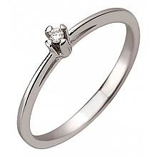 Золотое кольцо с бриллиантом (01-200785619)