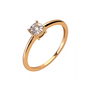 Золотое кольцо с бриллиантами (01-200816019) фотография