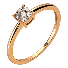 Золотое кольцо с бриллиантами (01-200816019)