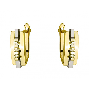 Золотые серьги с бриллиантами (01-18375420) фотография