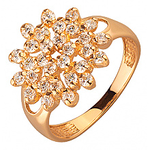 Золотое кольцо с цирконием куб. (01-200020520)