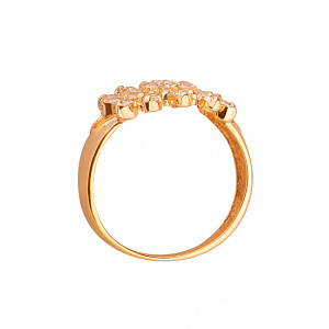 Золотое кольцо с цирконием куб. (01-200020520) фотография