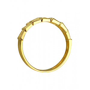 Золотое кольцо с цирконием куб. (01-200364820) фотография