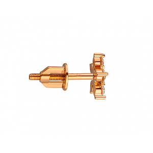 Золотые серьги с цирконием куб. (01-200364920) фотография