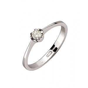 Золота каблучка з діамантом (01-200438320) фотографія