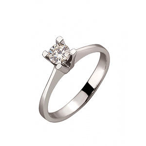 Золота каблучка з діамантом (01-200465920) фотографія