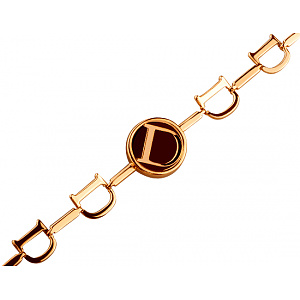 Золотой браслет с цирконием куб. (01-200481120) фотография