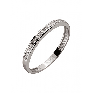 Золота обручка з діамантами (01-200487520) фотографія