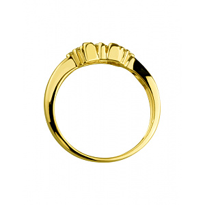 Золота каблучка з діамантами  та  корундами (01-200489320) фотографія