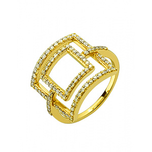 Золотое кольцо с бриллиантами (01-200526520) фотография