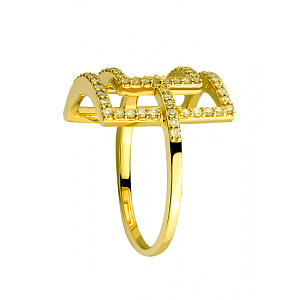 Золотое кольцо с бриллиантами (01-200526520) фотография