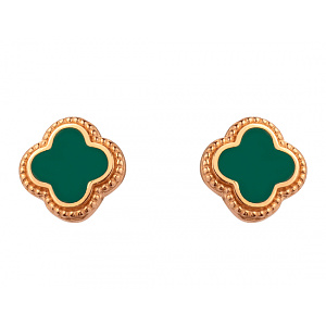 Золотые серьги с цирконием куб. (01-200539520) фотография