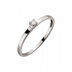 Золота каблучка з діамантом (01-200542720) фотографія