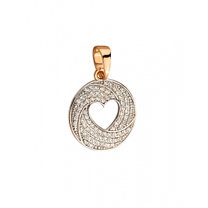 Золотой кулон с цирконием куб. (01-200552720) фотография