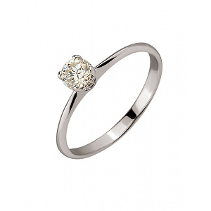 Золота каблучка з діамантом (01-200590120) фотографія