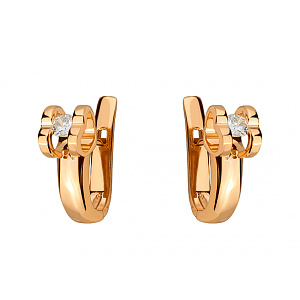 Золотые серьги с бриллиантами (01-200781120) фотография