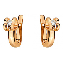 Золотые серьги с бриллиантами (01-200781120)