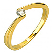 Золотое кольцо с бриллиантом 01-200816020 фотография 1
