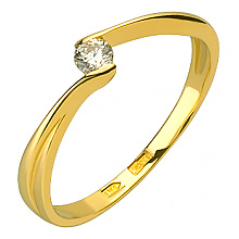 Золотое кольцо с бриллиантом (01-200816020)