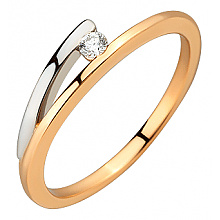 Золота каблучка з діамантом (01-200841820)