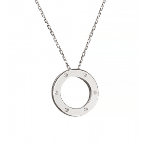 Золоте кольє з цирконієм куб. (3н140/01б) фотографія