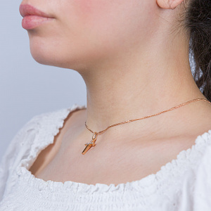 Золотой крестик с бриллиантами (1б_п-213) фотография