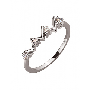 Золота каблучка з фіанітами (2к-177) фотографія