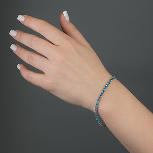 Золотой браслет с топазами (2б_б-027) фотография