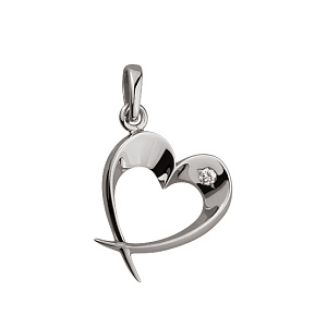 Золотий кулон з діамантом (2б_п-065) фотографія